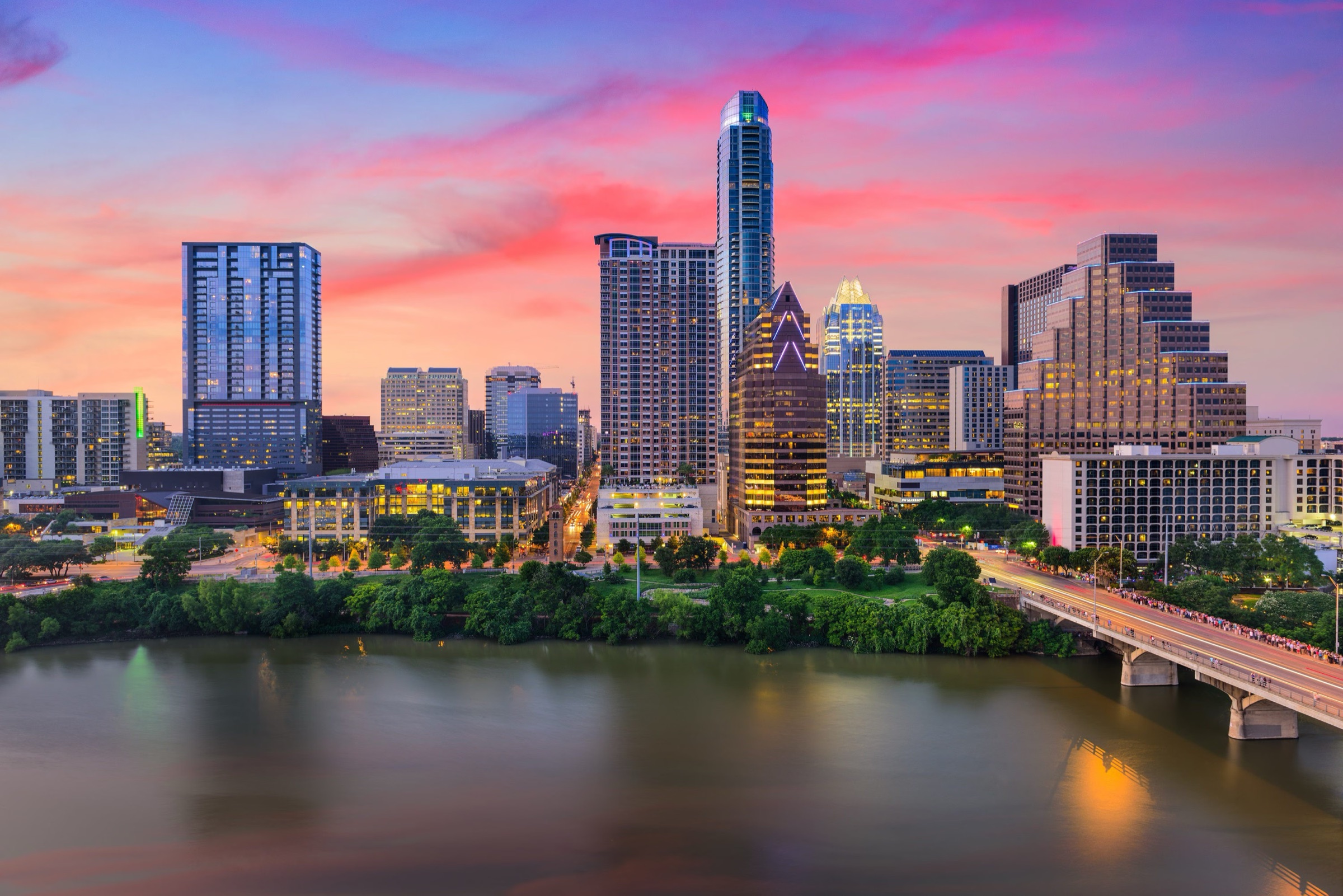 Downtown Austin skyline, Central Texas